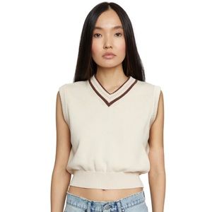 Danielle Guizio Jersey Knit Varsity Sweater Vest